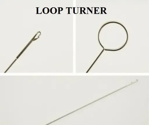Loop Turner for Sewing -Stainless Steel Hooked- Needle with Latch- Tailoring Item (10.5" -1 Pc.)
